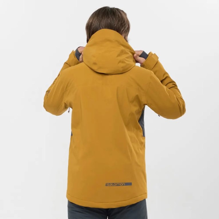 Yellow Salomon Highland Men's Insulated Jackets | IE MD0574